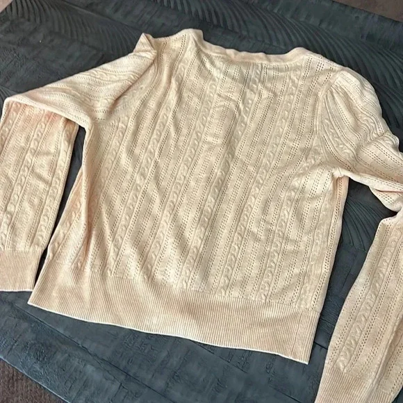 Heartloom Vale Cardi‎ Yellow Button Down Cardigan Sweater - Medium - Picture 12 of 14